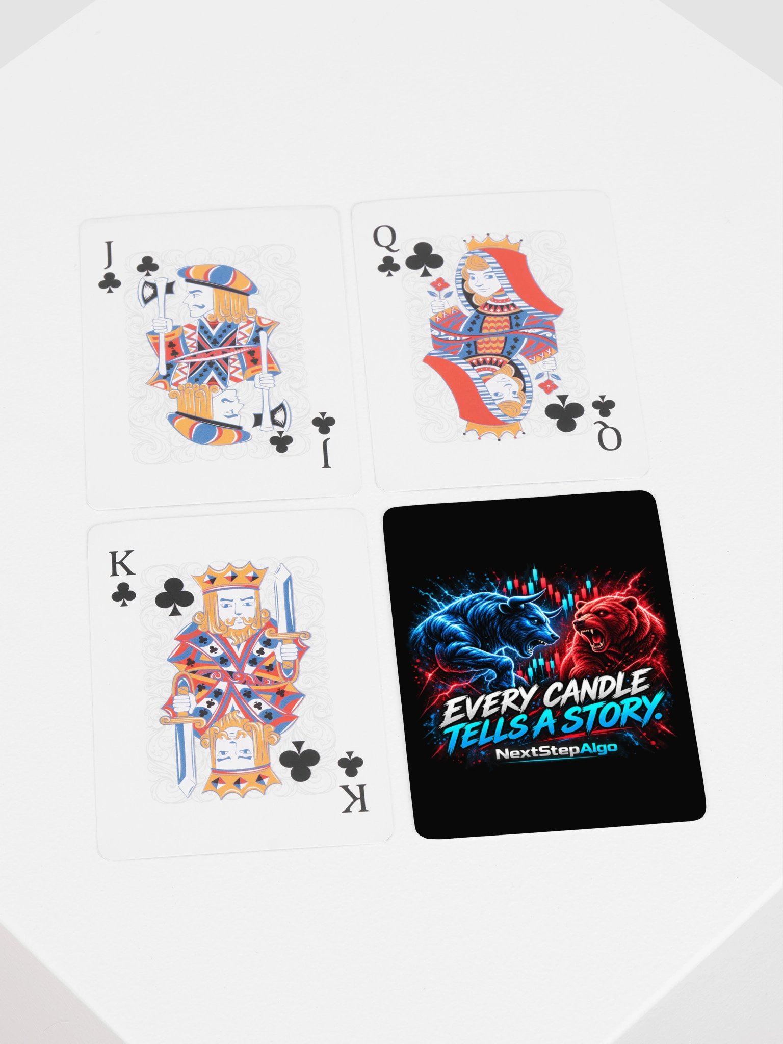 NextStepAlgo Bull vs. Bear – Every Candle Tells a Story Playing Cards product image (3)