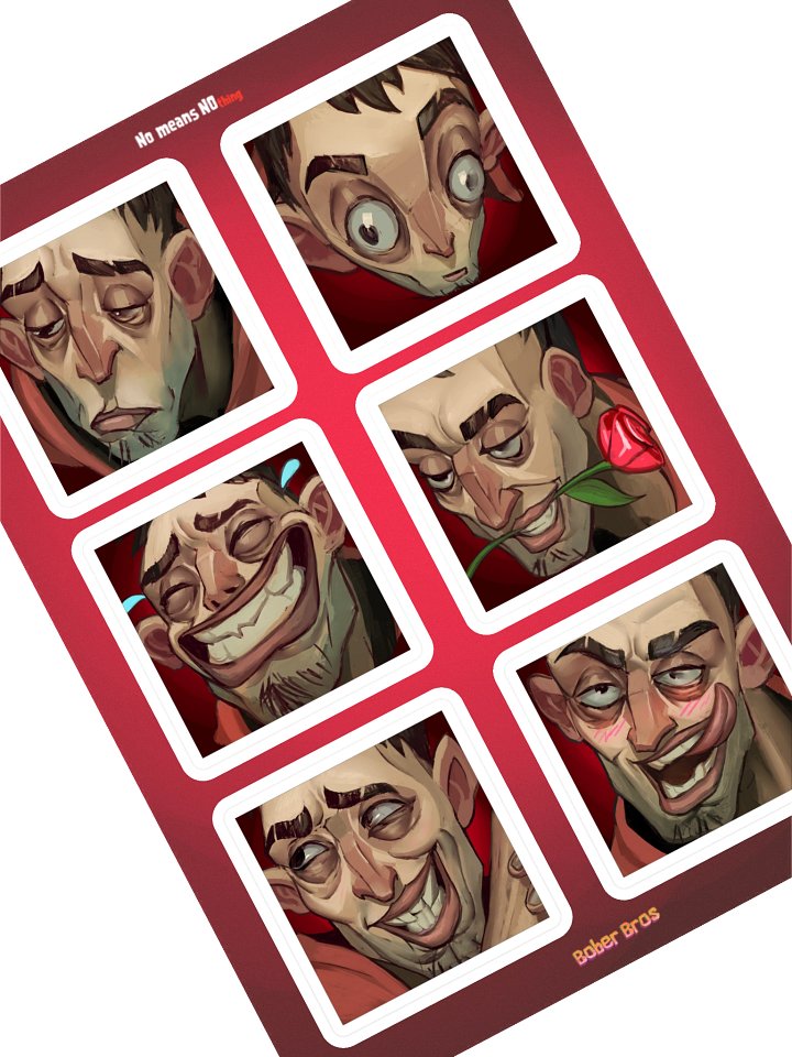 Radek Faces Sticker Sheet product image (2)