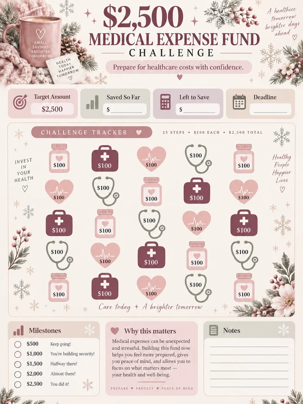 Savings Challenges Bundle | 10 Printable Savings Trackers | Emergency Fund | PDF product image (4)