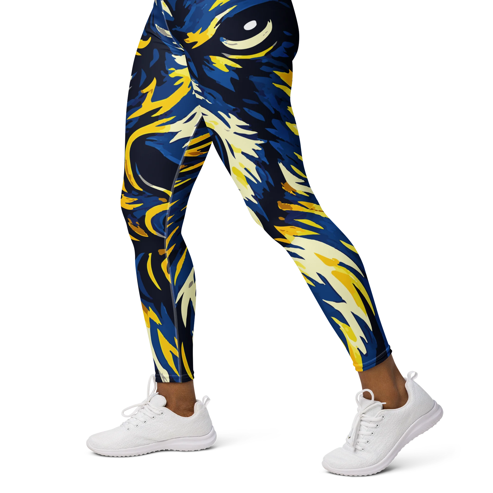 Vivid Buffalo Blue and Gold Leggings product image (3)
