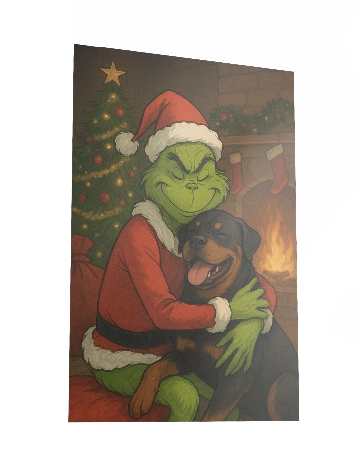 Grinch & Rottweiler Christmas Poster product image (5)