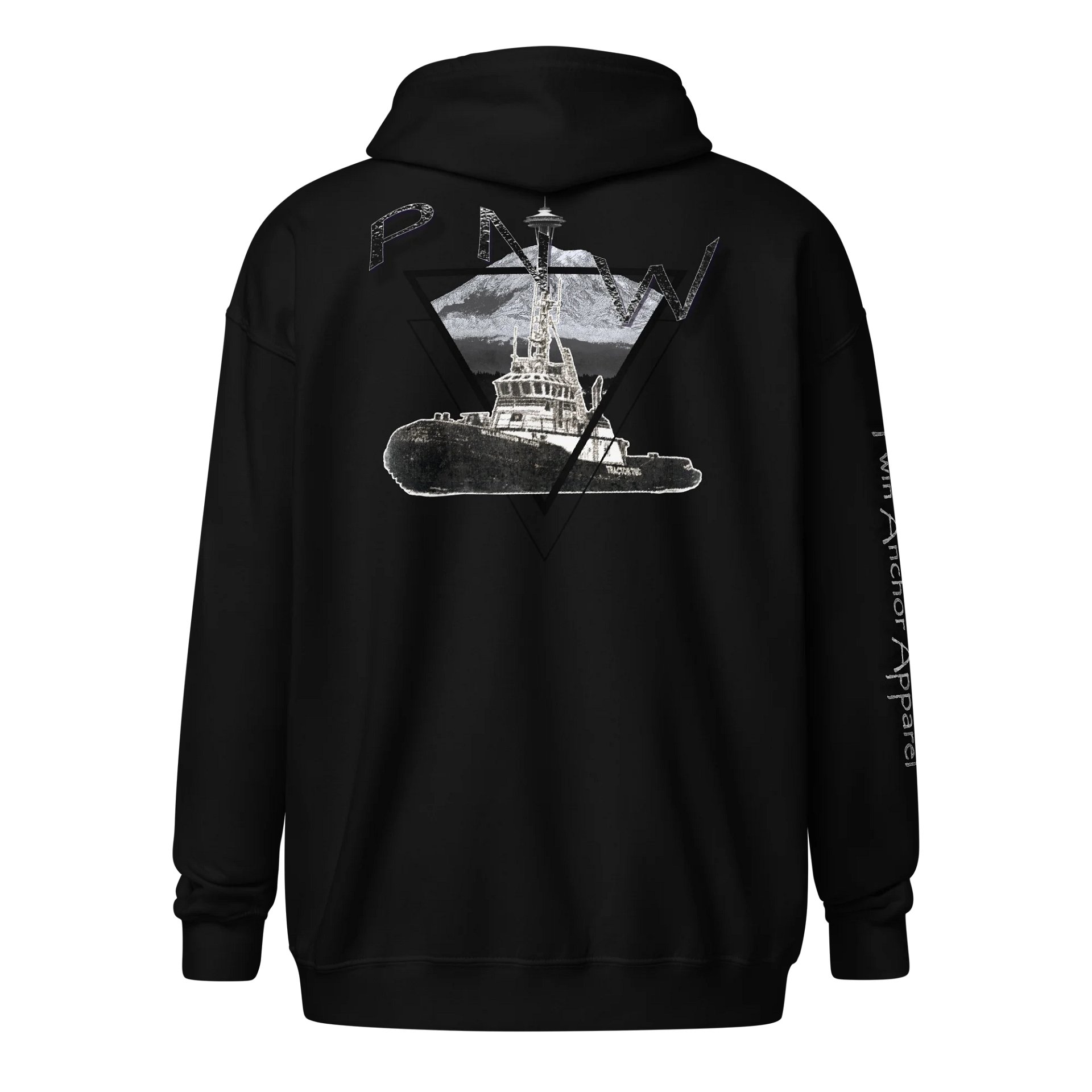 PNW T - Mt Raine & Marco Tug – Maritime Heritage | Twin Anchor Apparel Fog Harbor Line product image (1)