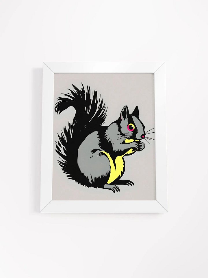 Vibrant Graffiti Squirrel Ayous Wood Framed Matte Poster product image (3)