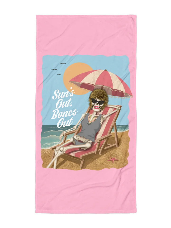 Sun's Out Bones Out Beach Towel product image (1)