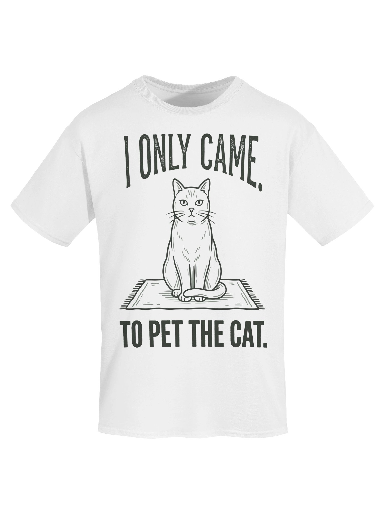 Funny Introvert "I Only Came To Pet The Cat" Cat Lover T-Shirt product image (5)