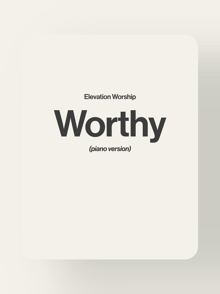 Worthy - Elevation Worship product image (1)