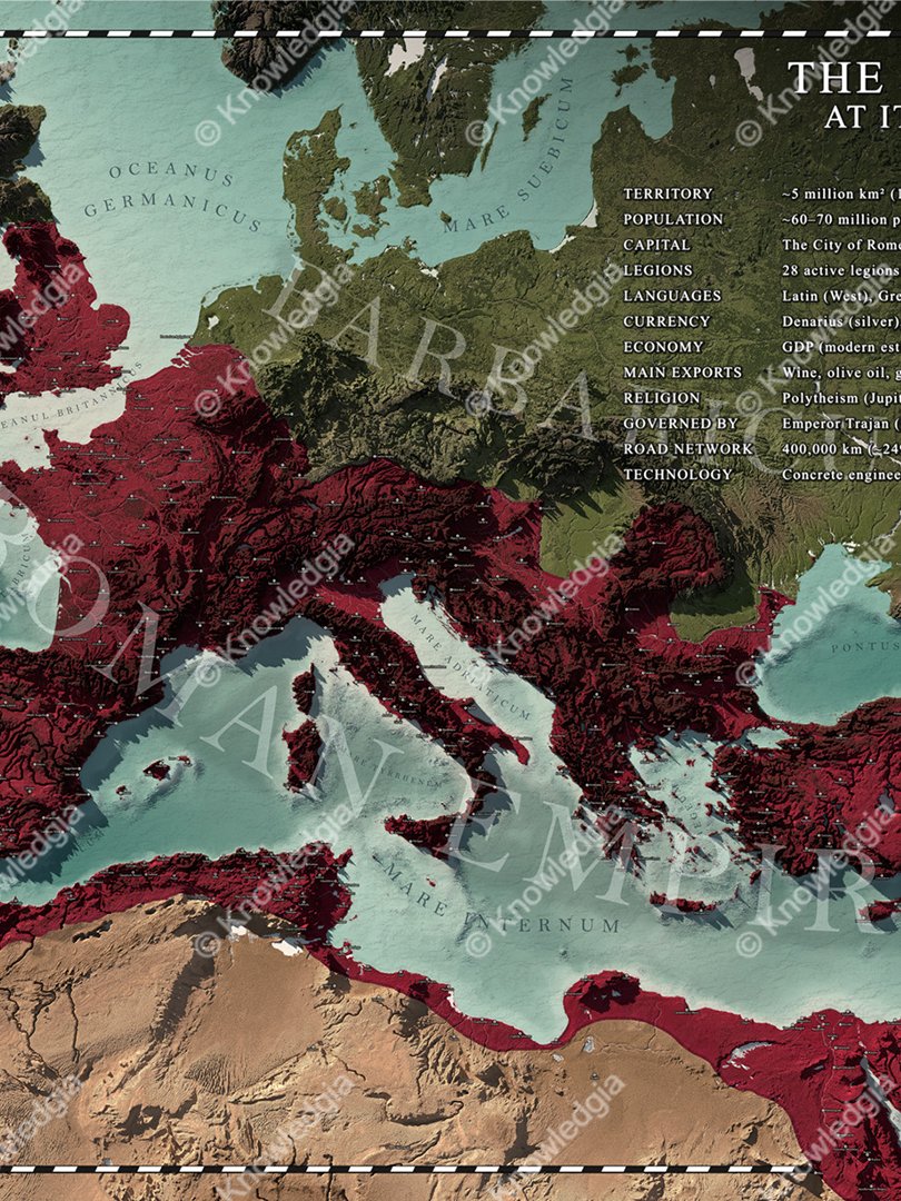 Roman Empire - 117 AD - Digital High Resolution Map product image (5)