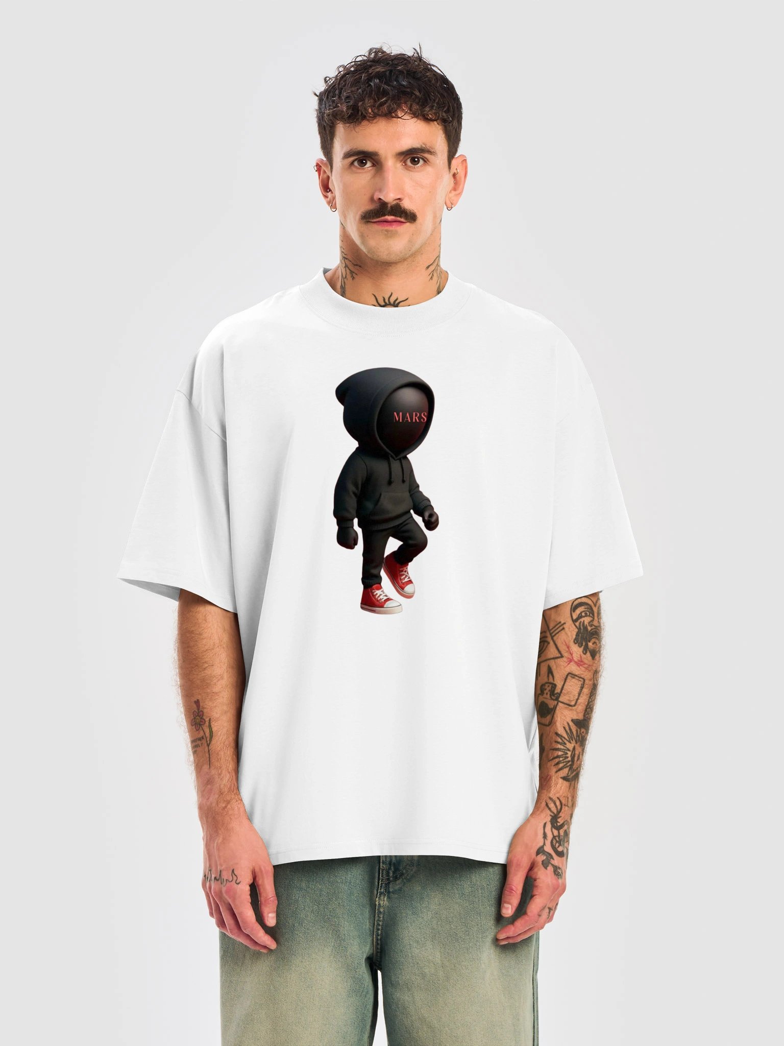 MARS Astronaut Cartoon Streetwear Tee product image (13)