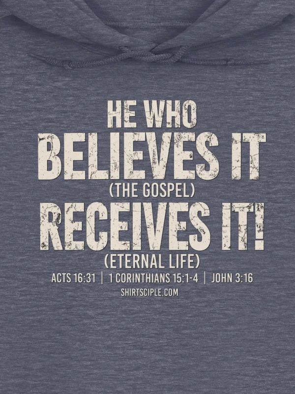 He Who Believes It Receives It Hoodie product image (2)