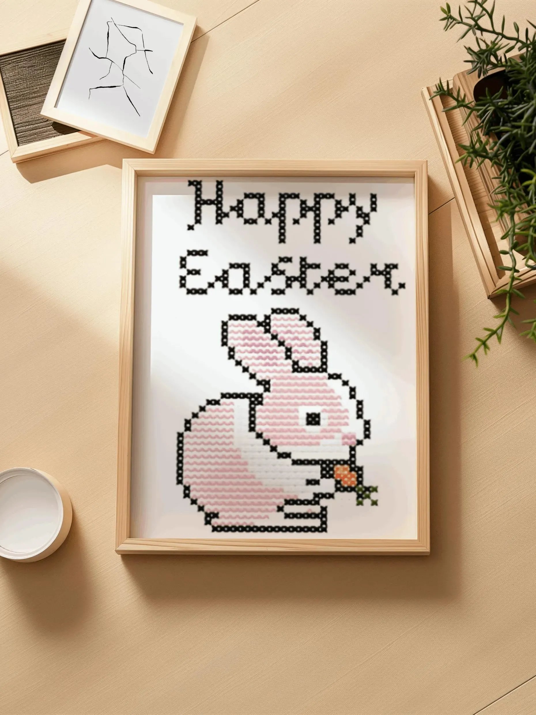Mini Happy Easter Bunny Cross Stitch Pattern product image (5)