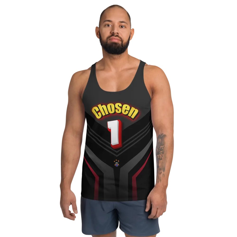 Chosen 1 Black and Red Men's Tank-top product image (1)