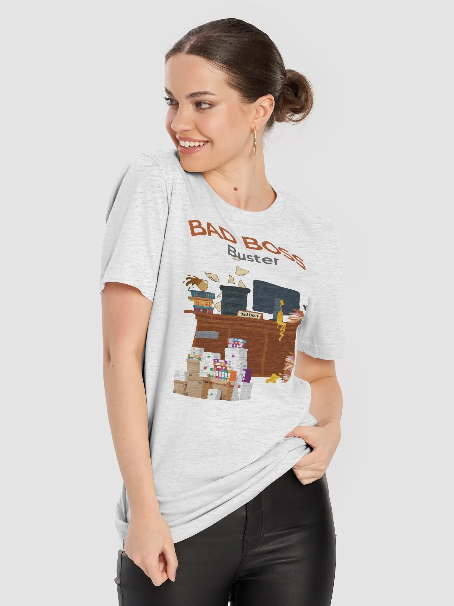 Bad Boss Buster Black Logo Tee product image (8)