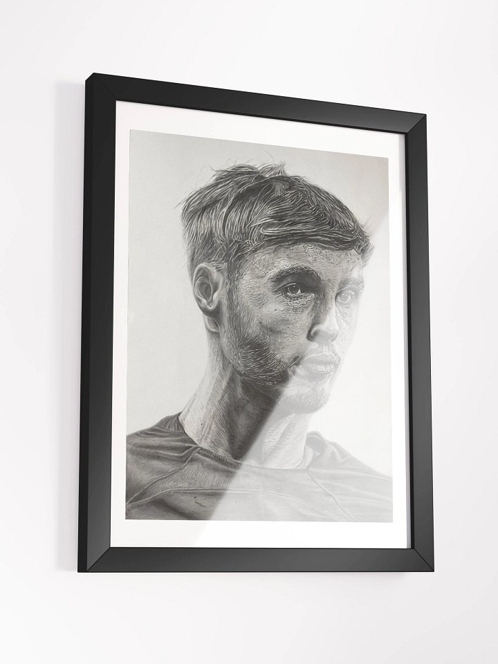 " 'Cole Palmer Fan-Art Portrait' - Plain Background (With Frame)" product image (2)