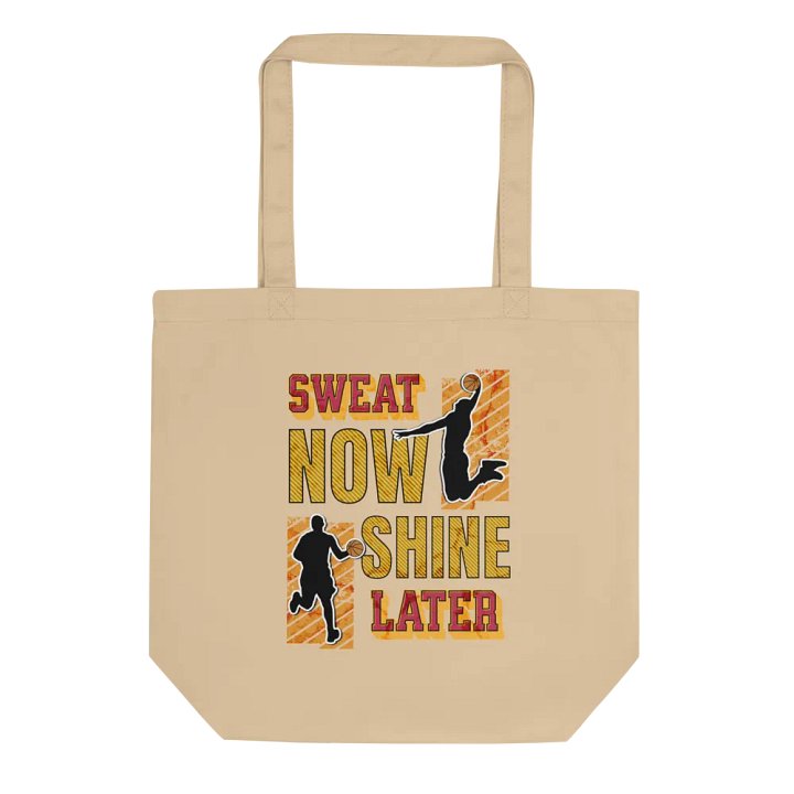 Sweat Now Shine Later Basketball Eco-Friendly Tote Bag product image (1)