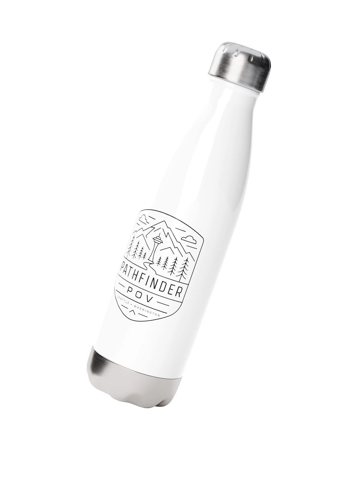 Path Lines Stainless Water Bottle product image (2)