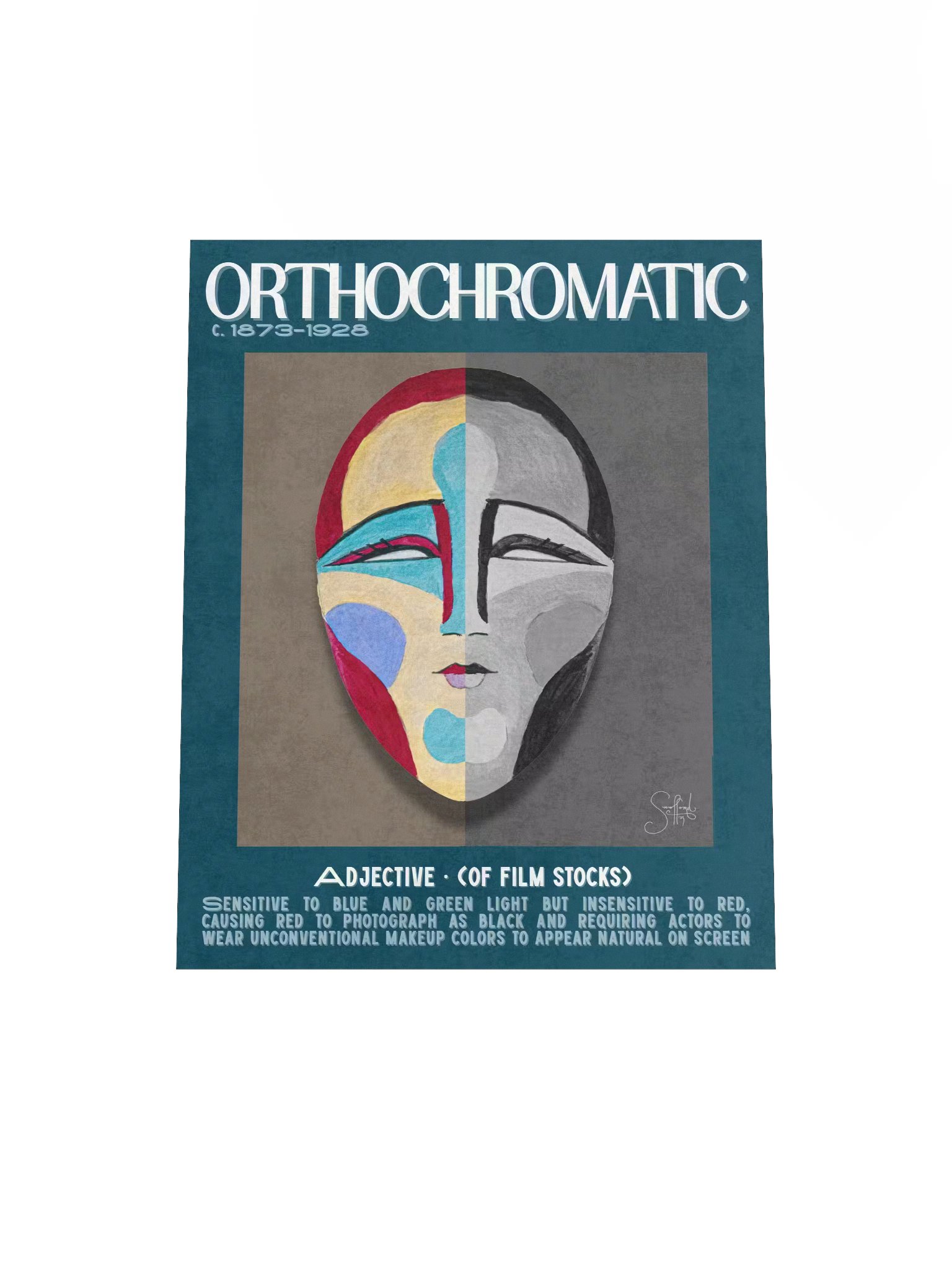 ORTHOCHROMATIC Art Print - Silent Film Makeup History Poster (11×14) product image (5)