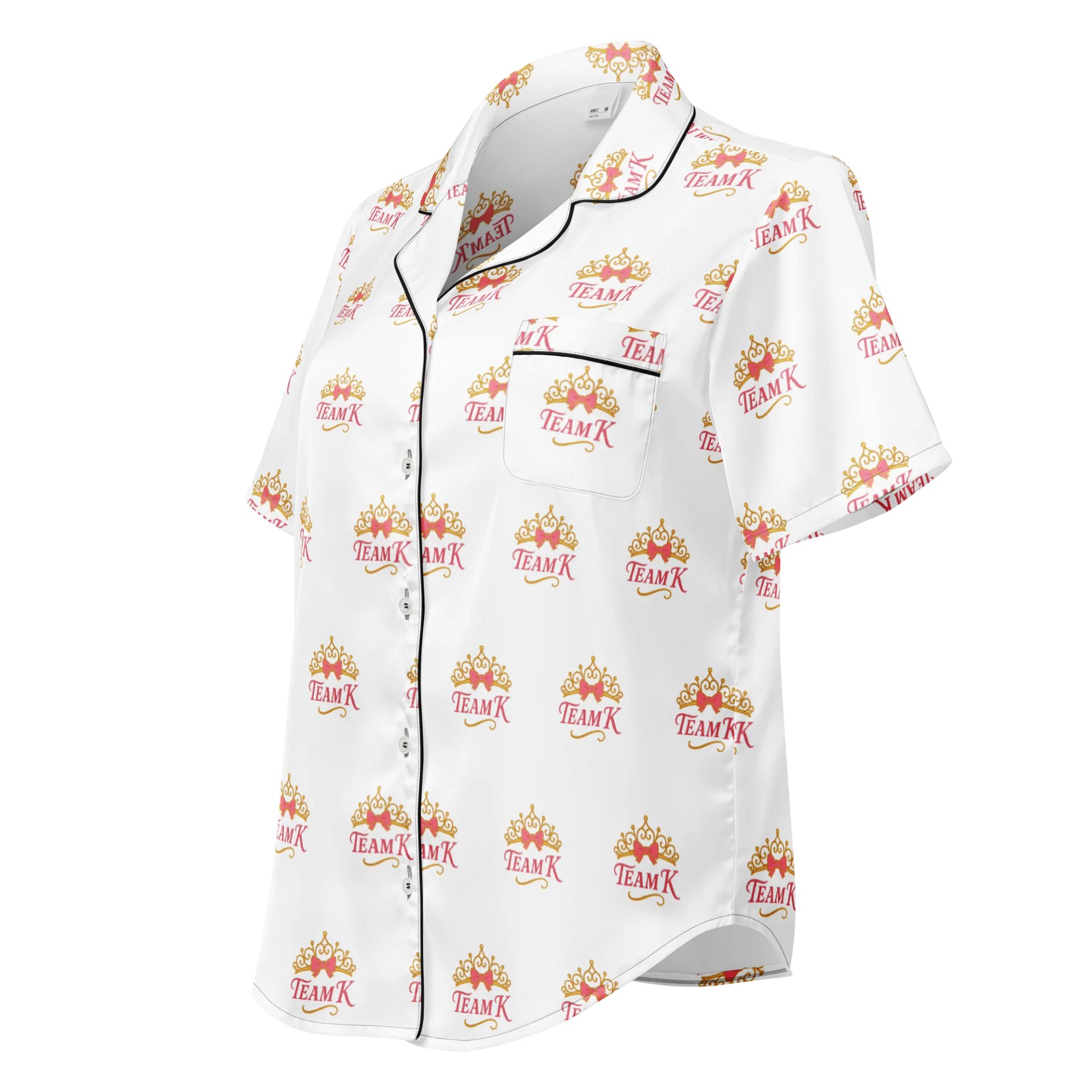 Team K (V-1) Women's Short Sleeve Pajama Top product image (1)