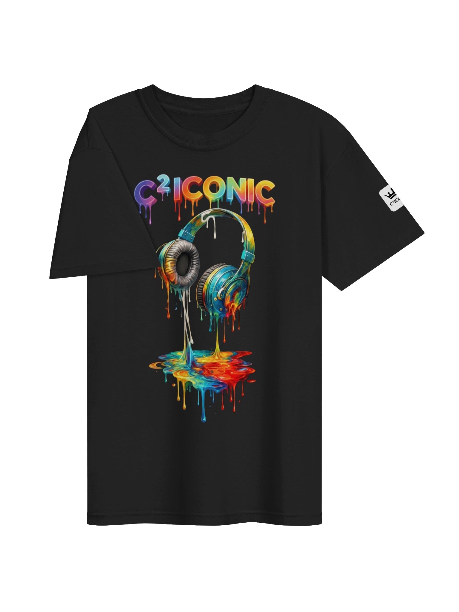 C² ICONIC | Drip Headphones Color Splash Graphic Tee product image (3)