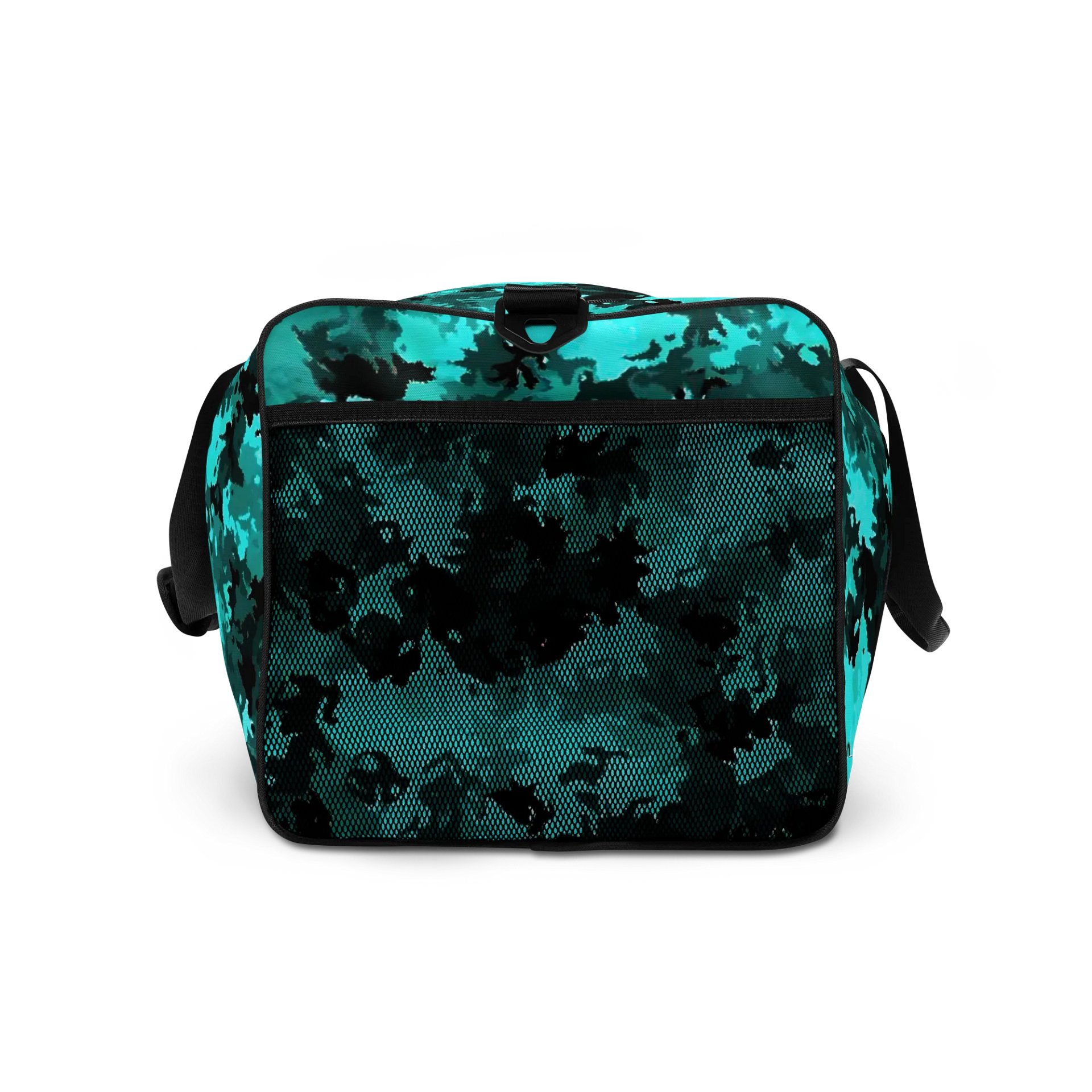 Turquoise Camo Dreams All-Over Duffle Bag product image (7)