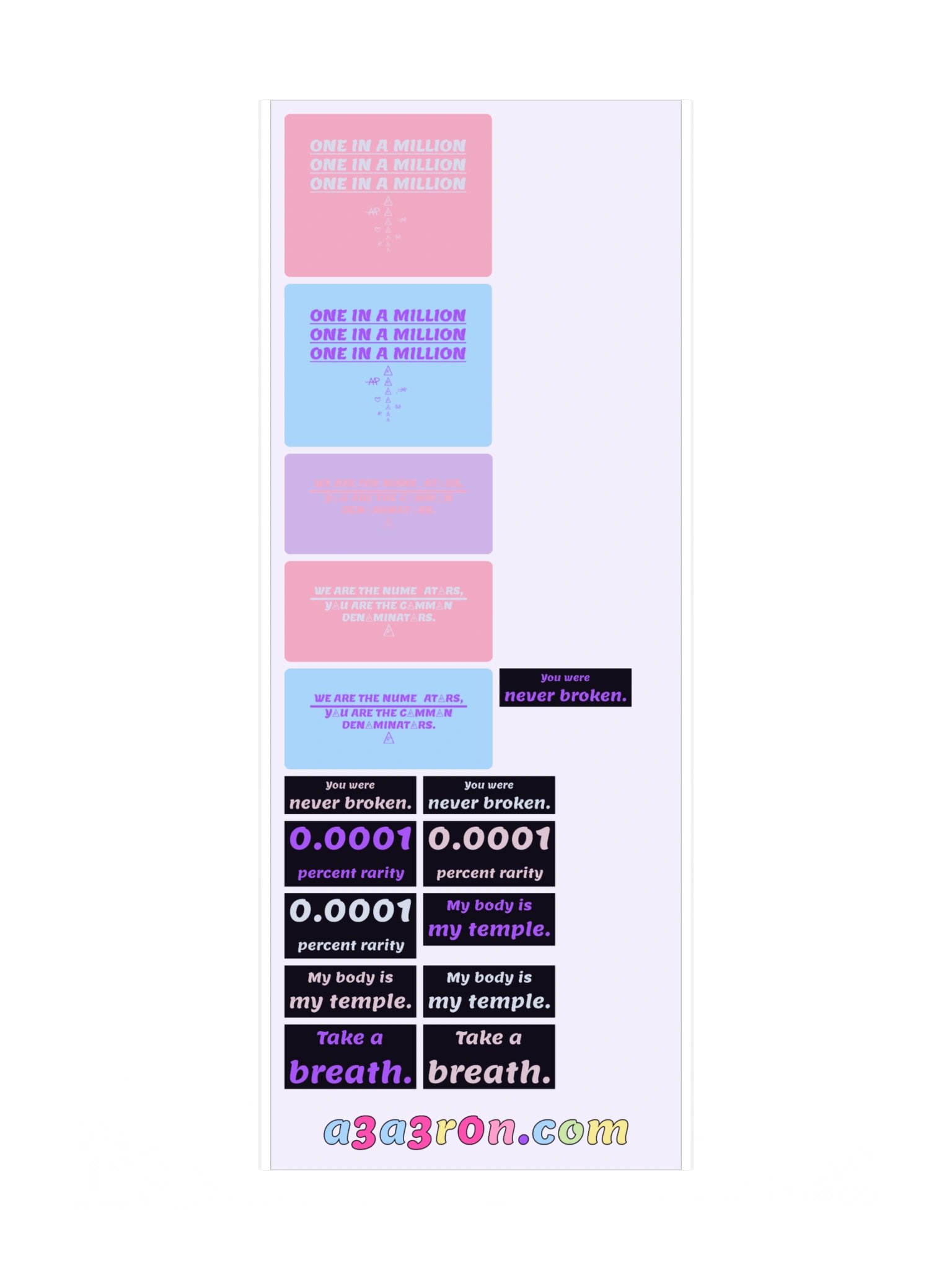 Mega Sticker Pack Vol 2 — Catchphrases · Block Sheet 2 product image (3)
