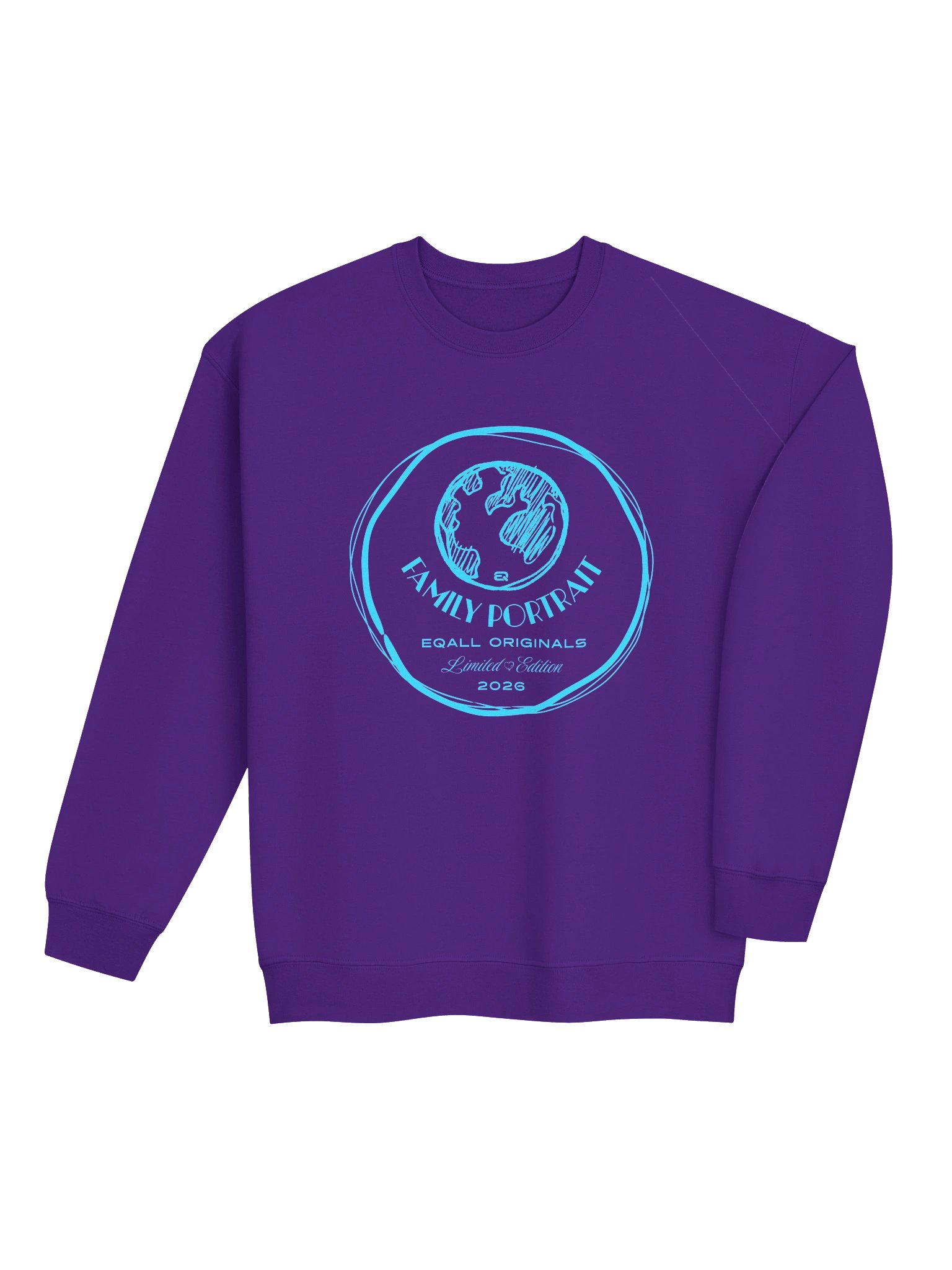 Earth Love_Family Portrait_Unisex Gildan Crewneck Sweatshirt EQALL® Originals_Blue product image (12)