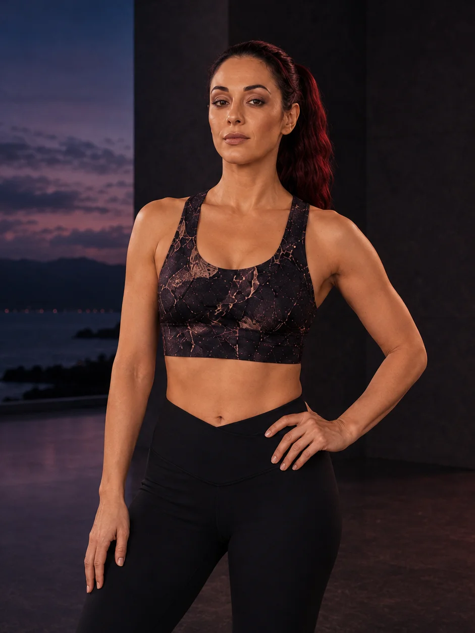 Vampire Elegance Recycled Longline Sports Bra product image (1)