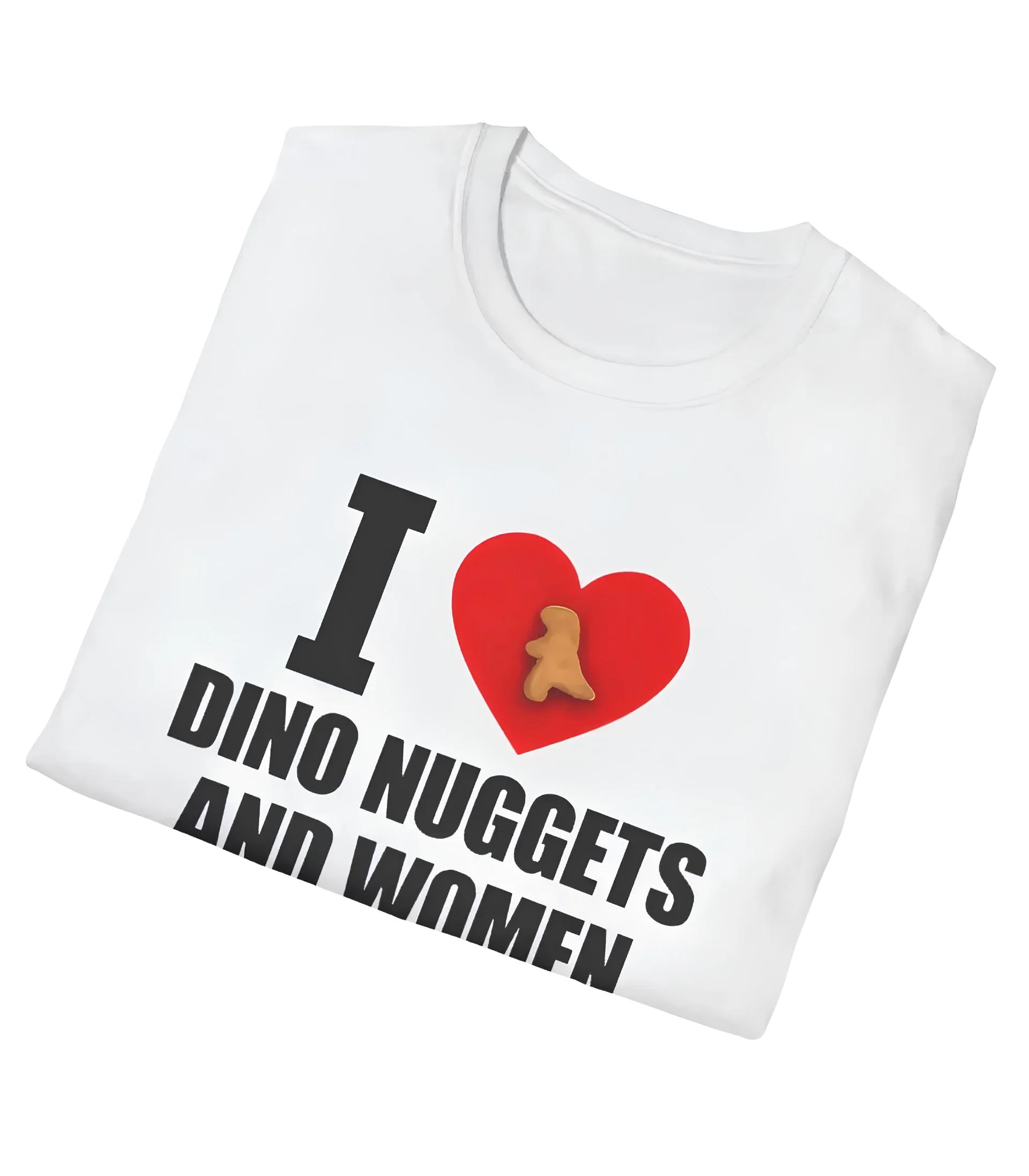 I Love Dino Nuggets And Women Dominating Me Funny Shirt product image (3)