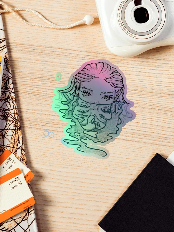 Monsterous reflection Holographic Kiss-Cut Sticker Sheet product image (1)