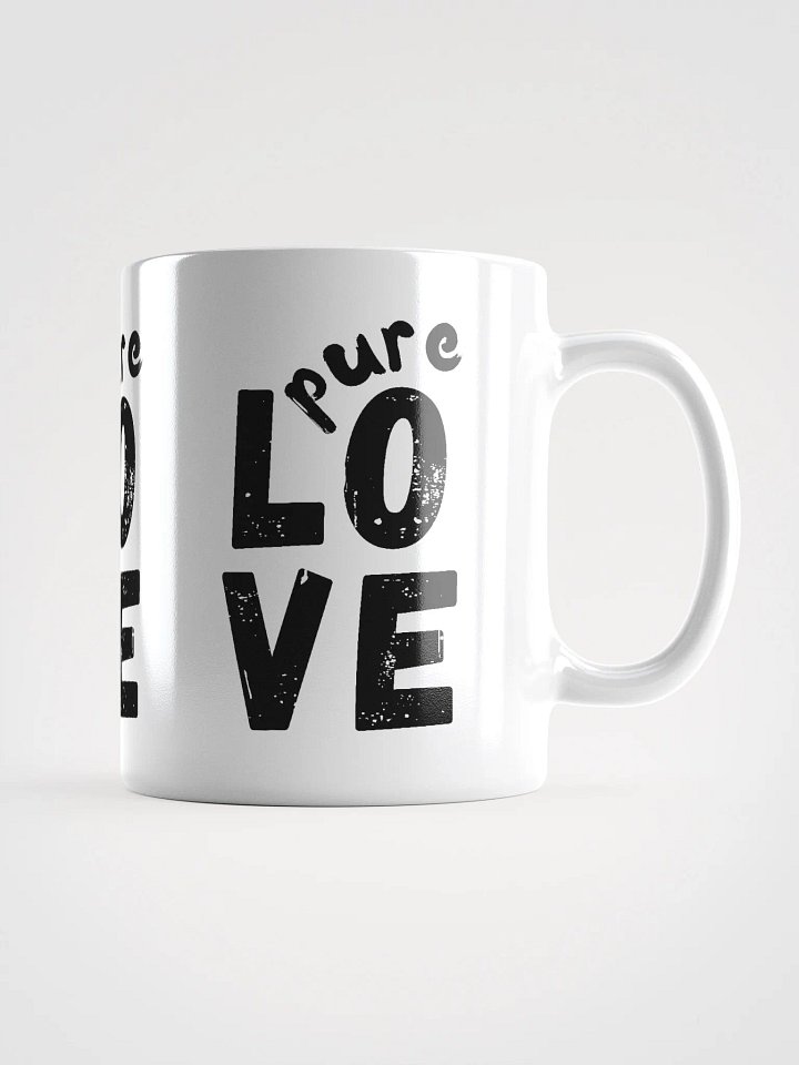Pure LOVE Black on white glossy Mug product image (1)