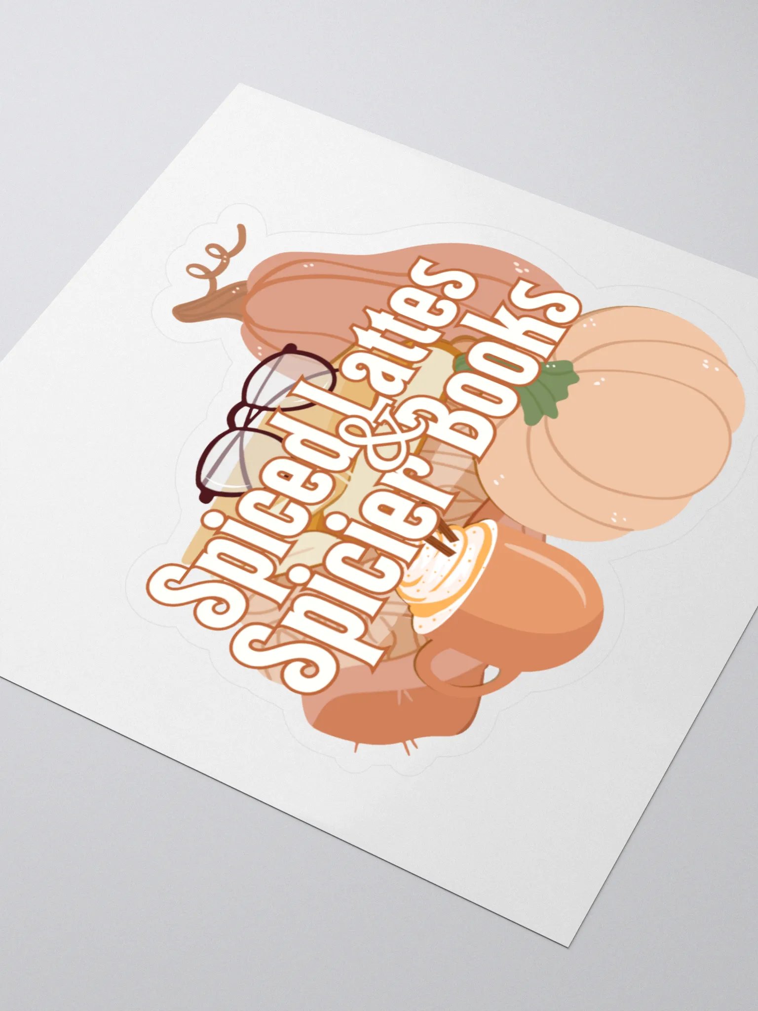 Spiced Lattes & Spicier Books Fall Sticker for Readers product image (3)