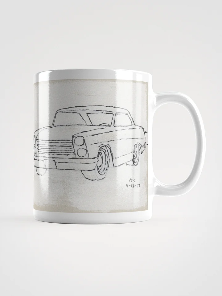 White Cars 1 & 2 on White Glossy Mug product image (1)