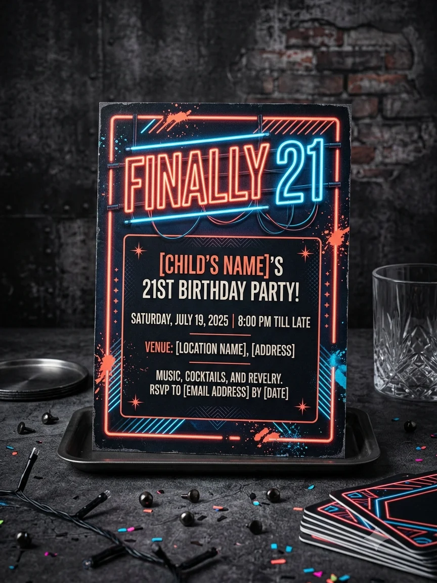 Finally 21 Birthday Invitation product image (1)