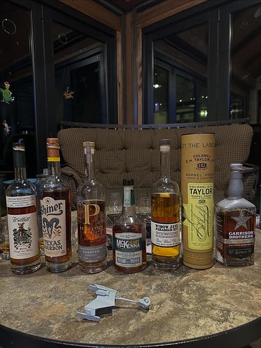 Happy New Year!! Our annual whiskey bottle share had some interesting bottles in it, we provided the EHT Barrel Proof batch 1...