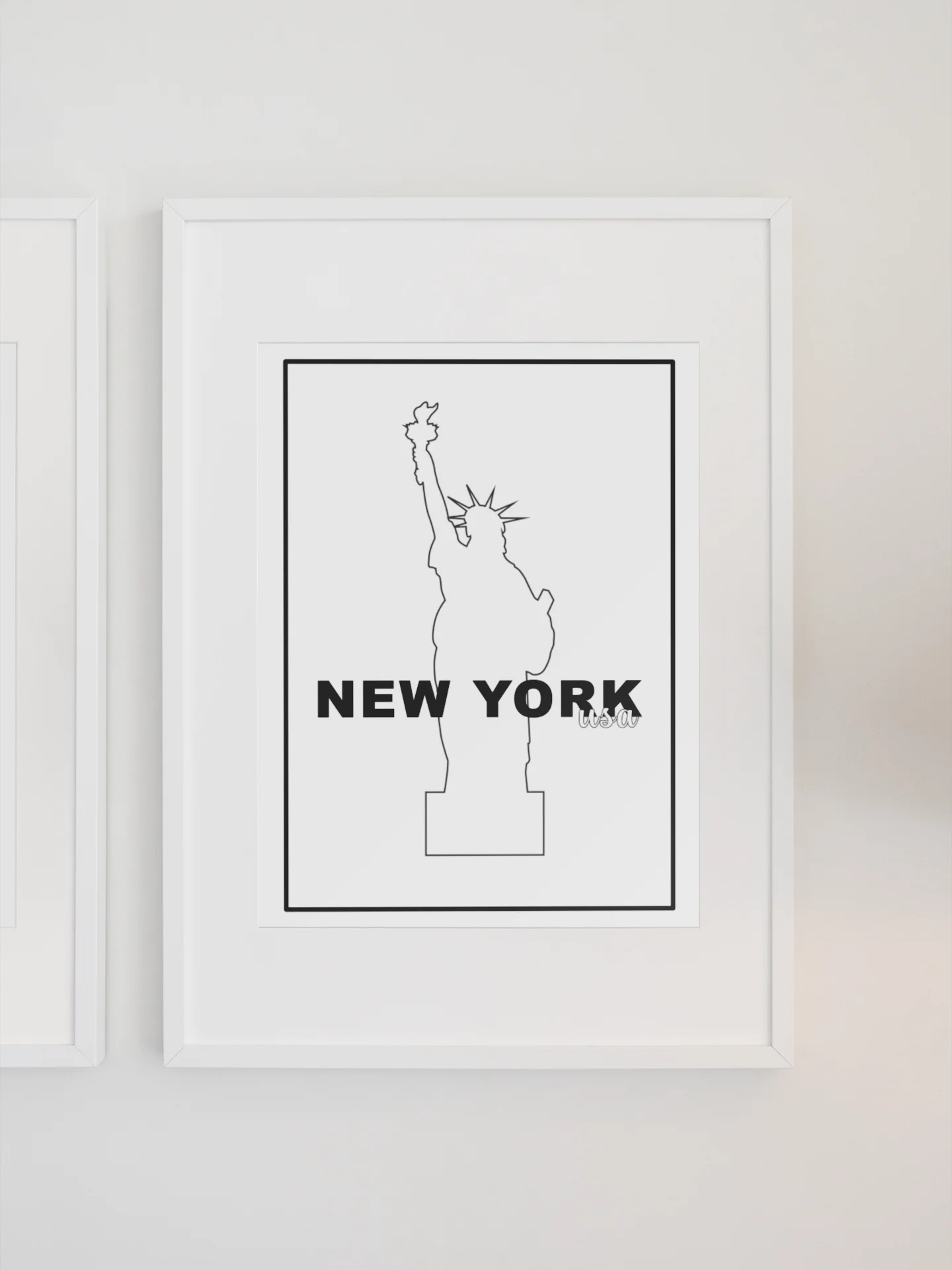 Minimalist Statue of Liberty Line Drawing, Elegant New York USA Wall Art, Simple Iconic Landmark Illustration, Modern Home Decor Print product image (1)