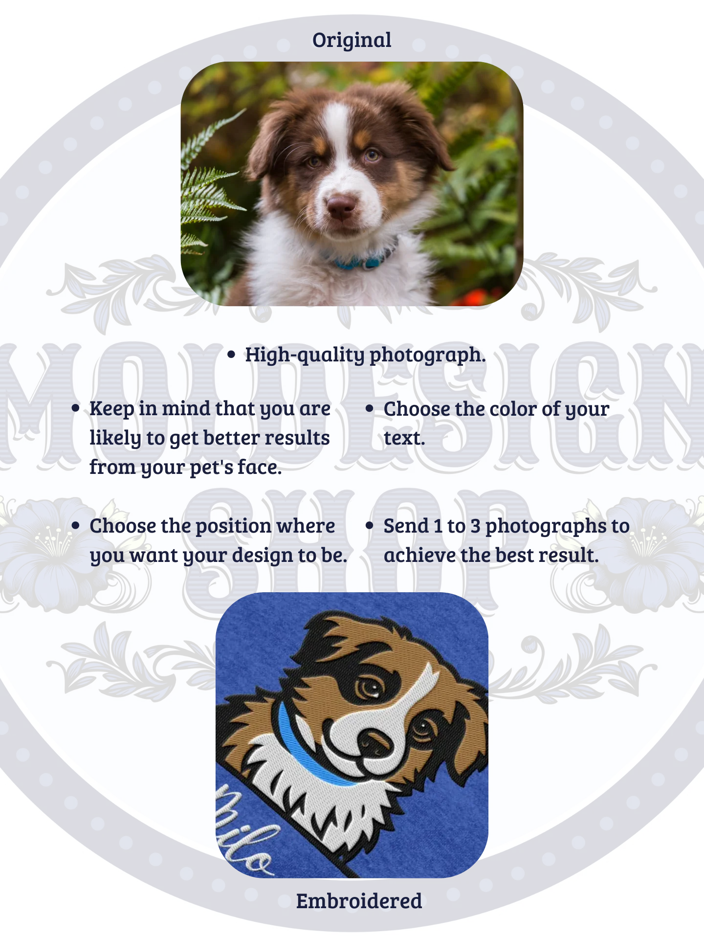 YOUR AUSTRALIAN SHEPHERD! / HOODIE WITH PERSONALIZED NAME / EMBROIDERED product image (5)