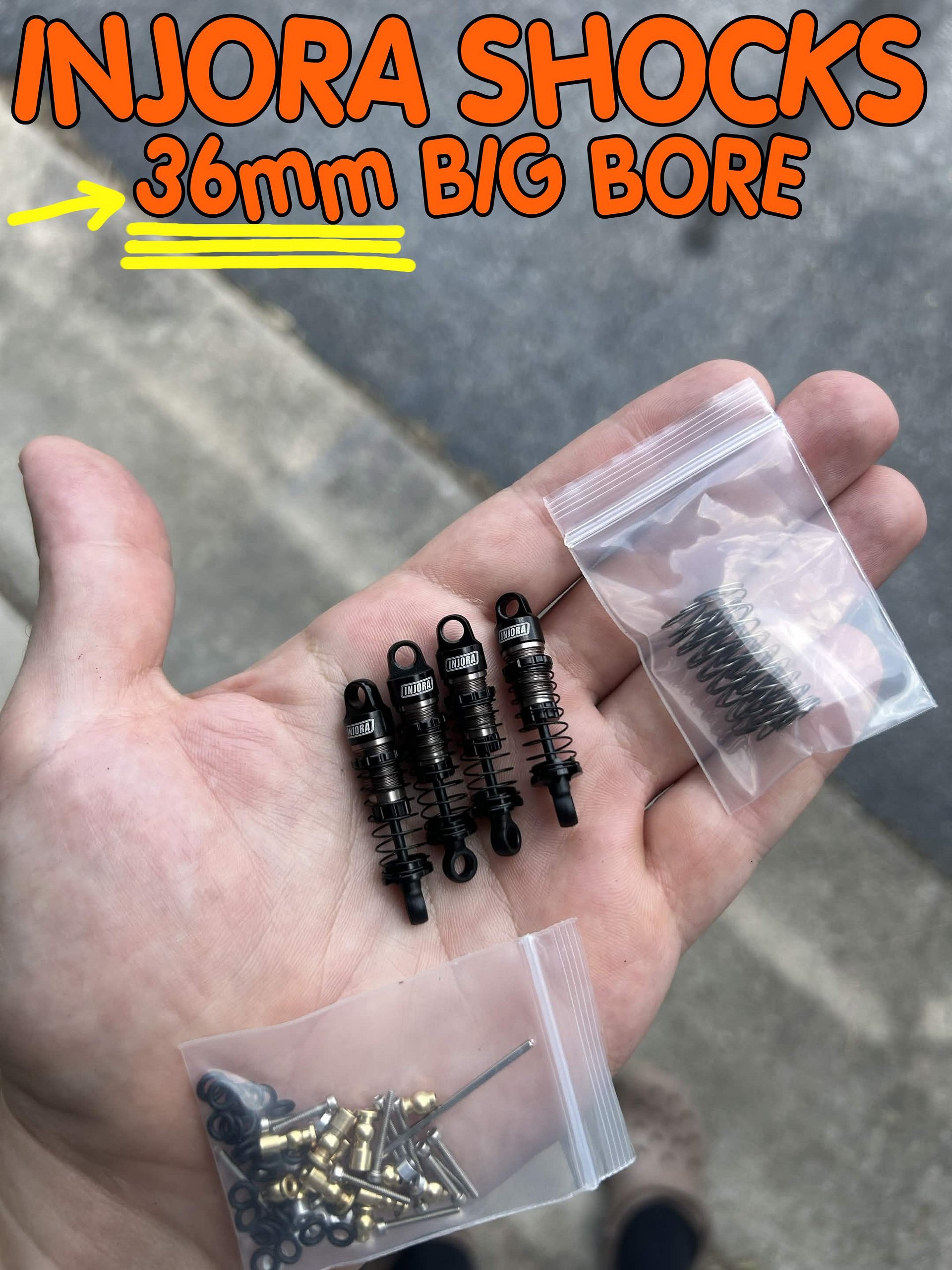 Injora 36mm shocks product image (1)