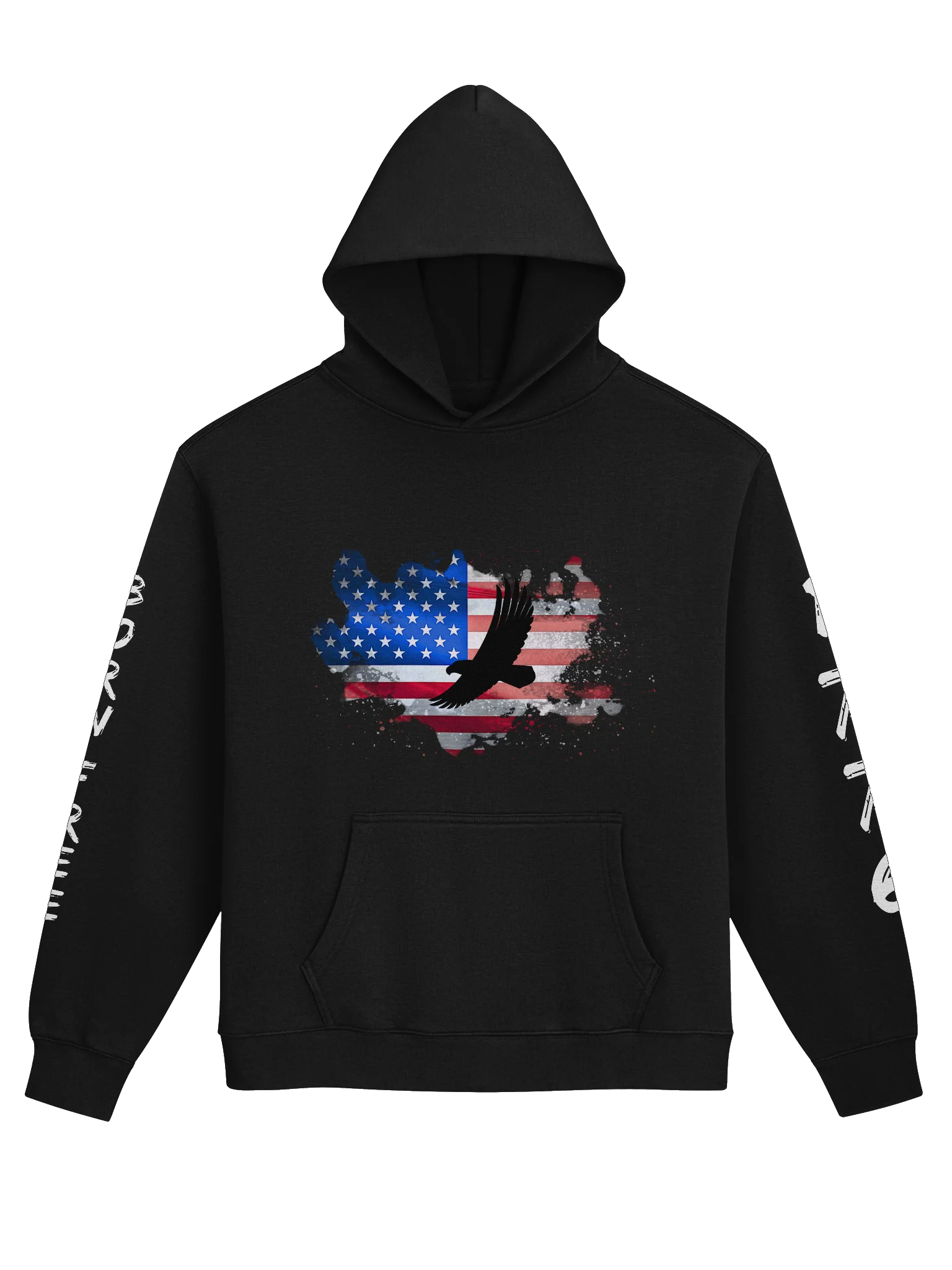Born Free 1776 – Patriotic Eagle & American Flag Hoodie product image (3)