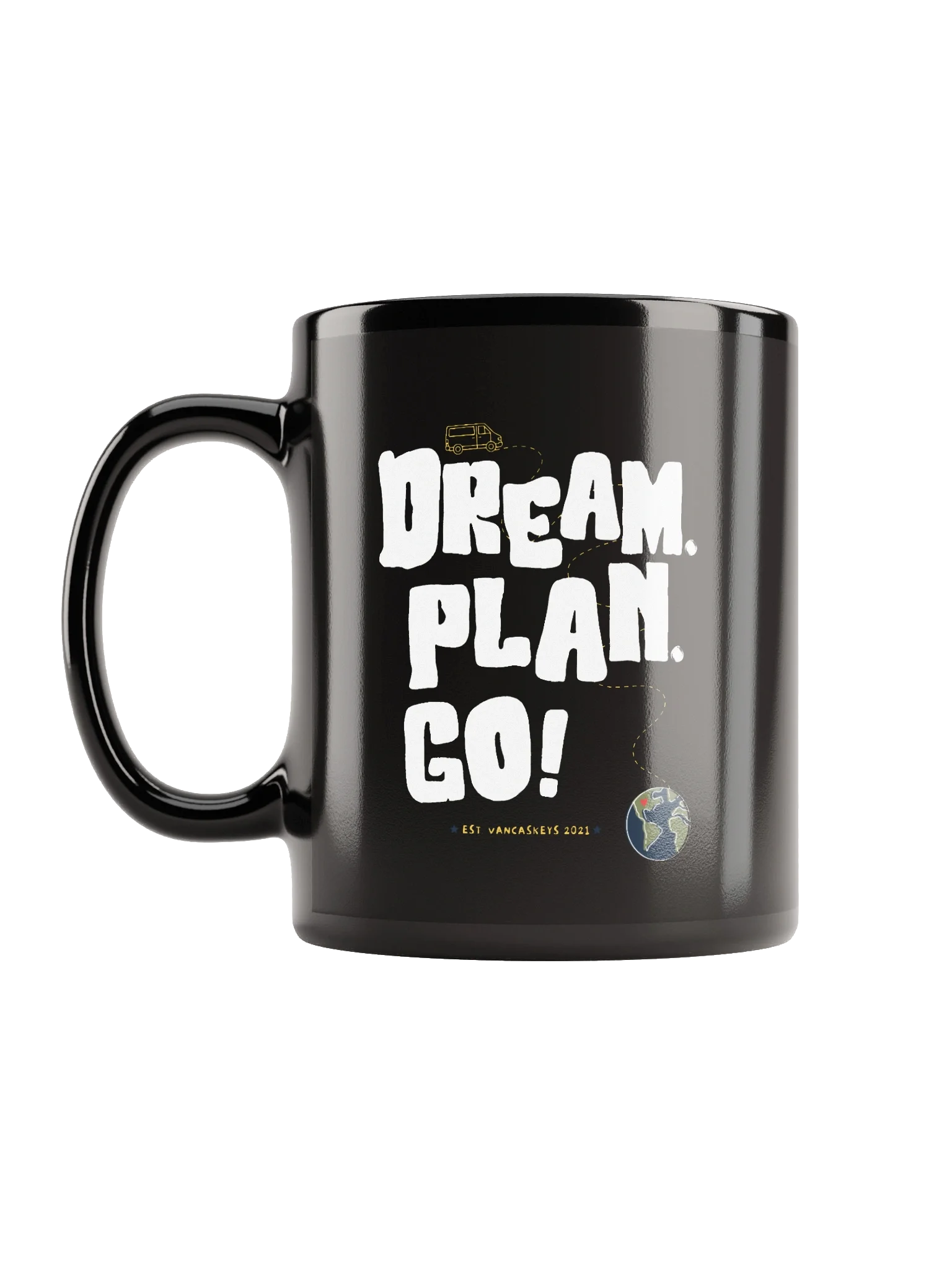 Vanlife-Ish Black Glossy Mug