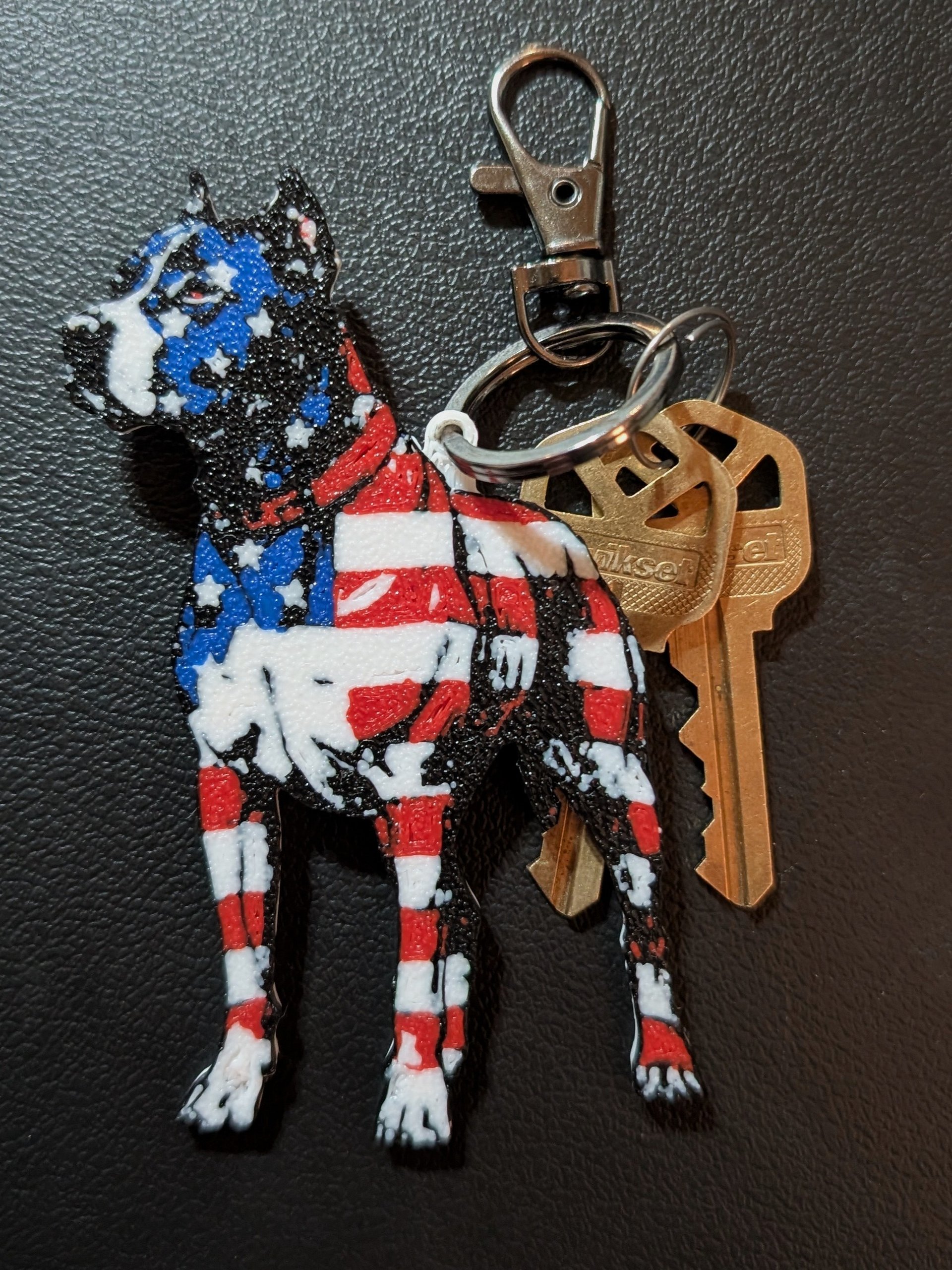 Stars & Stripes American Pit Bull Terrier Keychain product image (4)