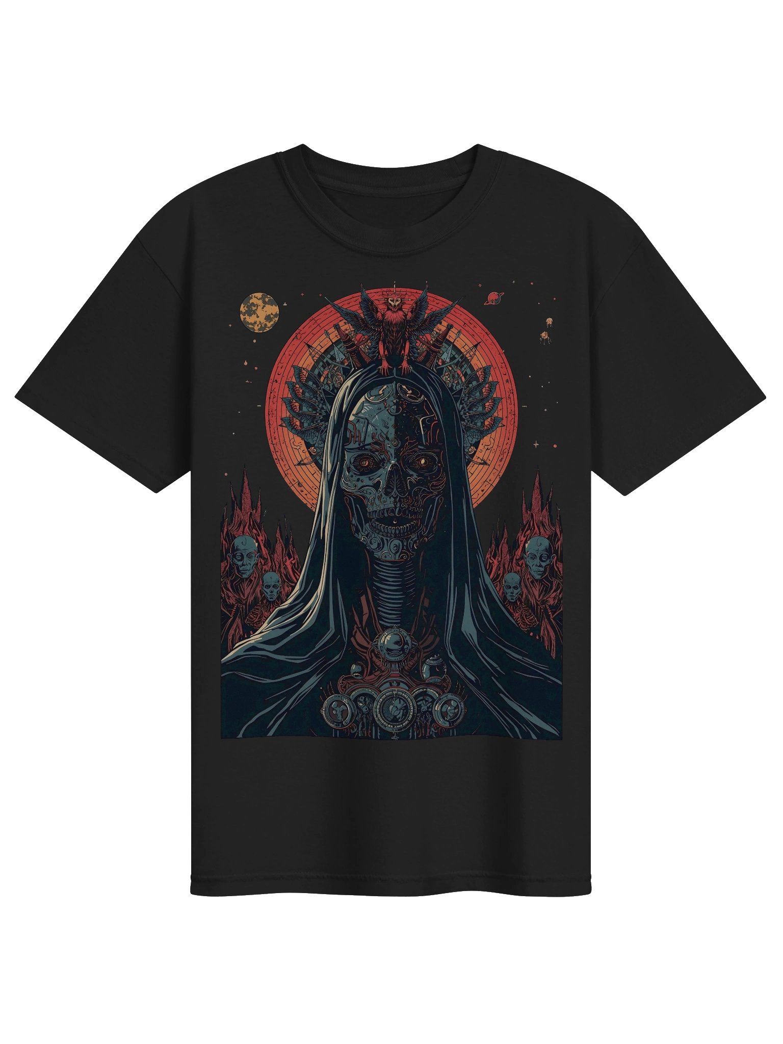 Neon Gothic Skull Heavyweight T-Shirt product image (1)