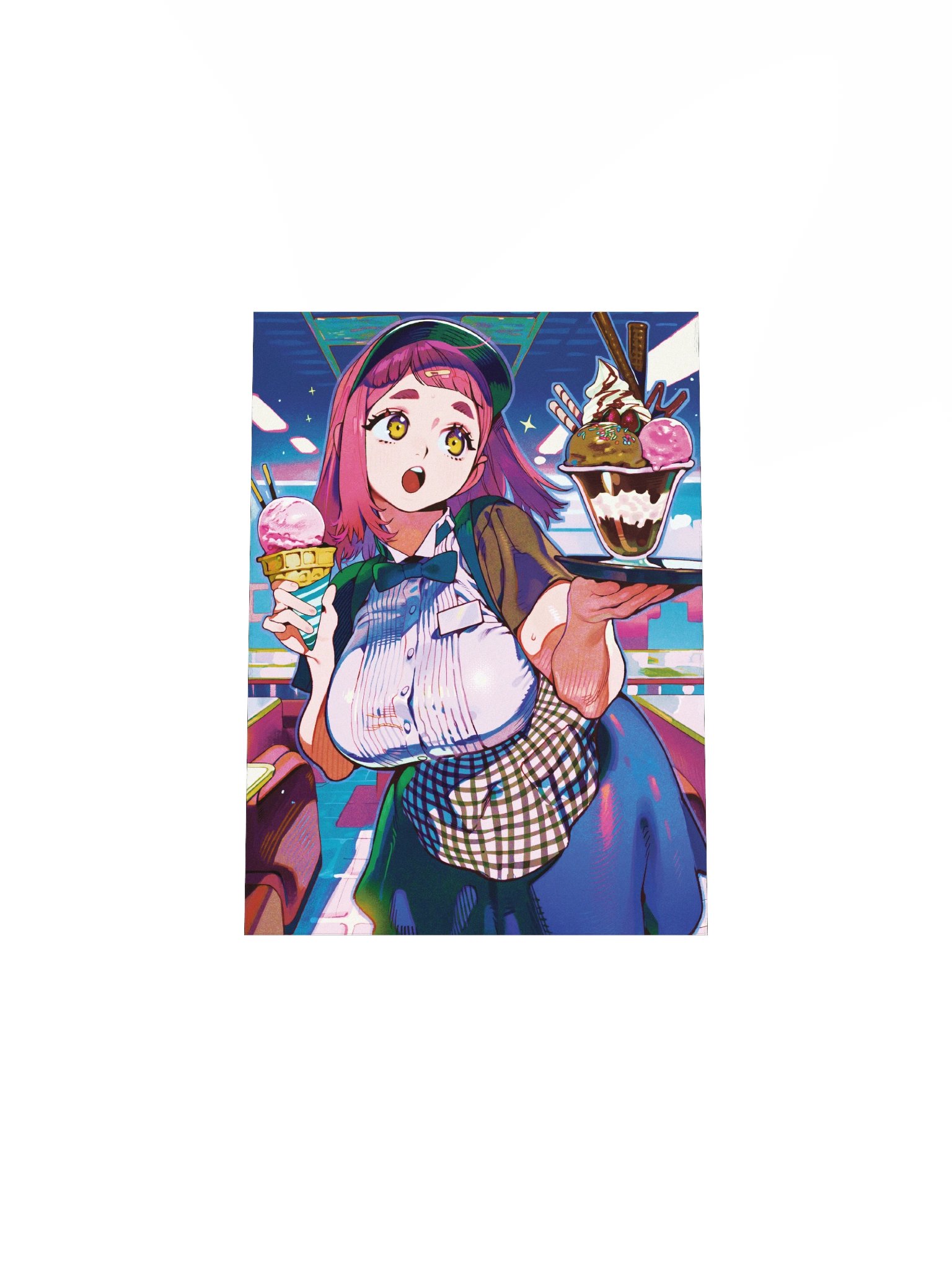 Awed Ice Cream Girl Print product image (4)