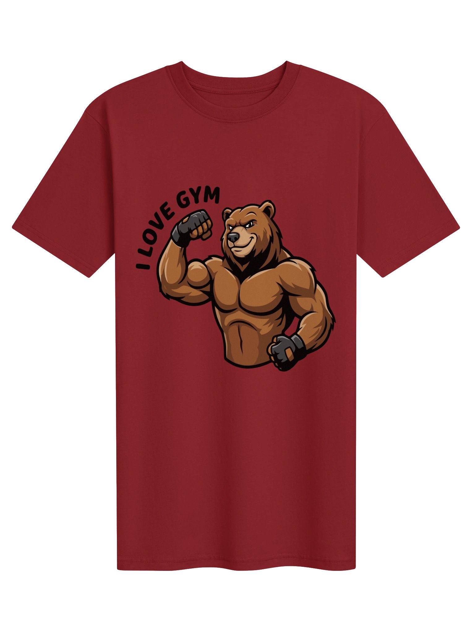 I Love Gym - Funny Bear Bodybuilder T-Shirt product image (1)