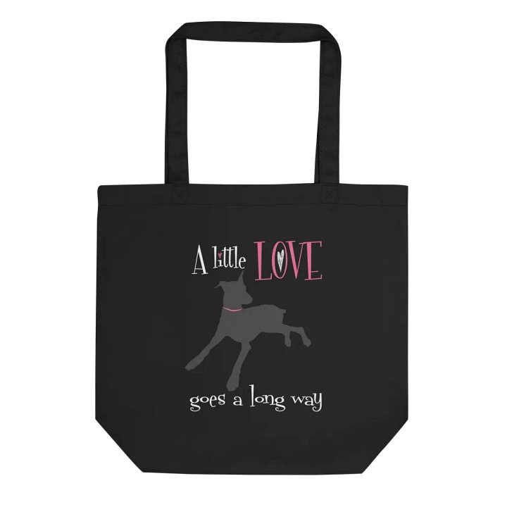A little Love goes a long way, Black eco tote bag product image (1)