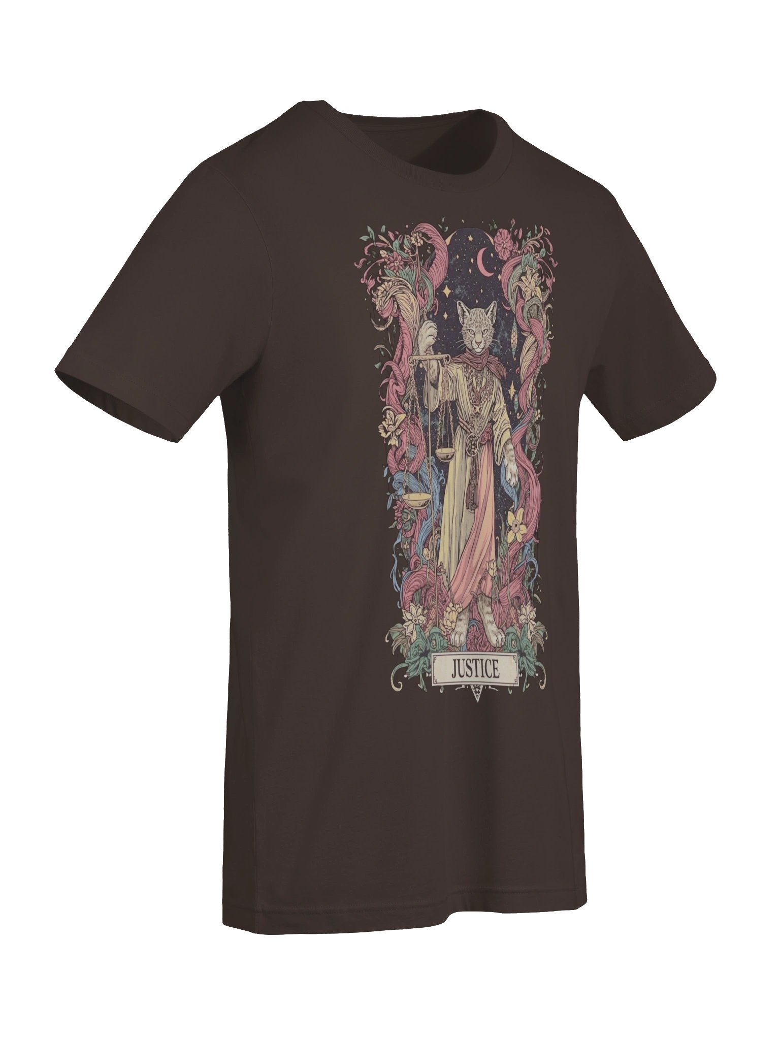 Justice Tarot Cat Shirt, Mystical Feline, Celestial Graphic product image (8)
