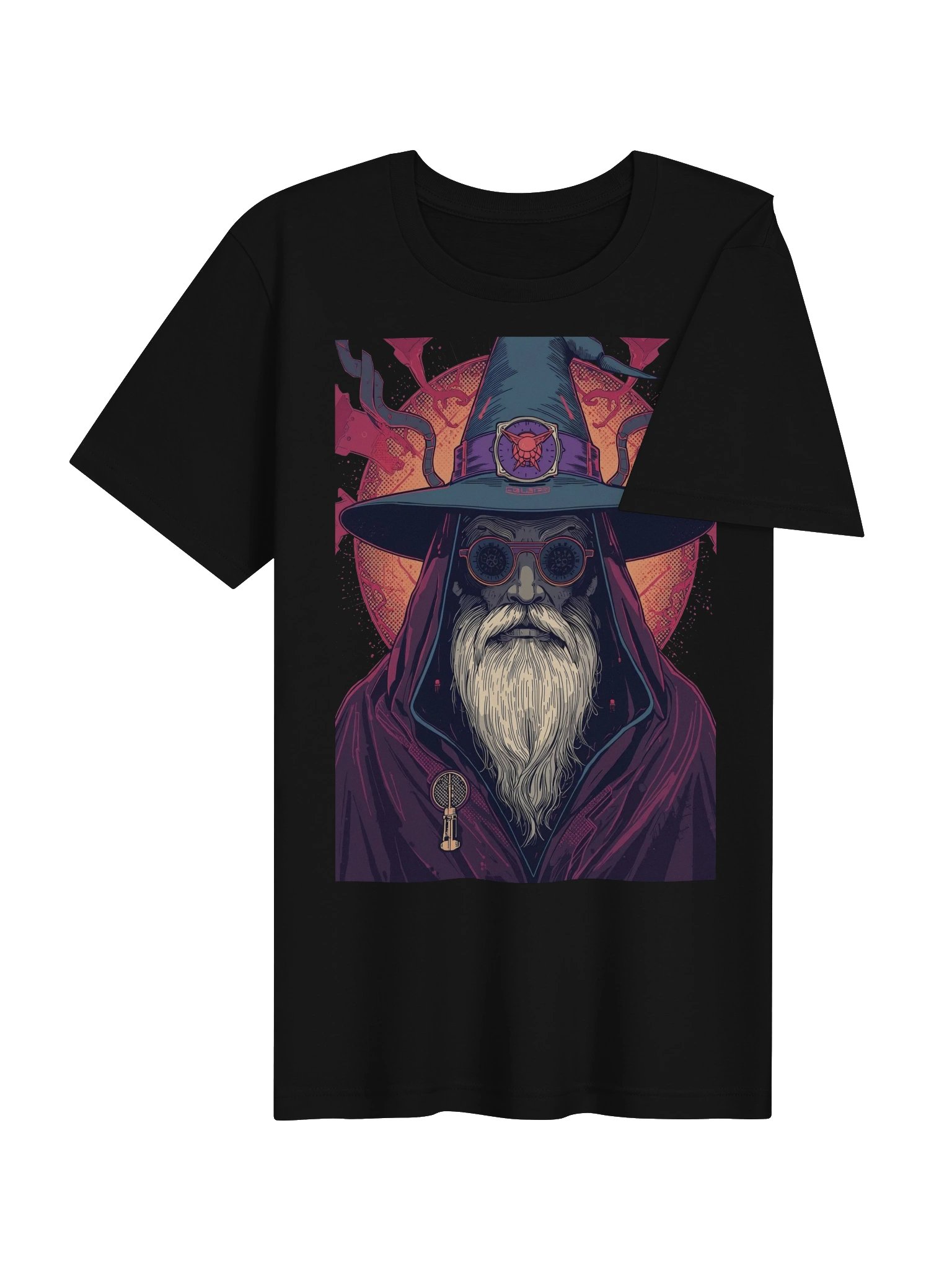 Retro Wizard Portrait Lightweight T-Shirt product image (7)