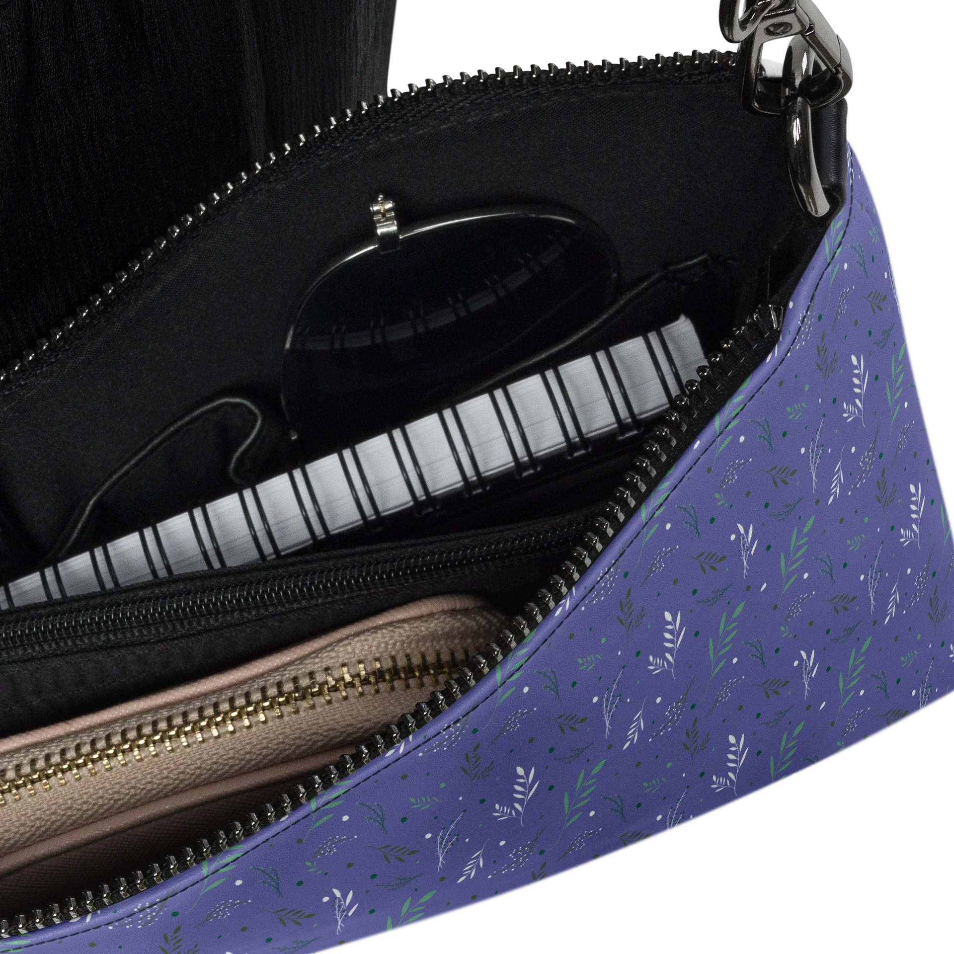 Purple Botanical All-Over Print Crossbody Bag product image (7)