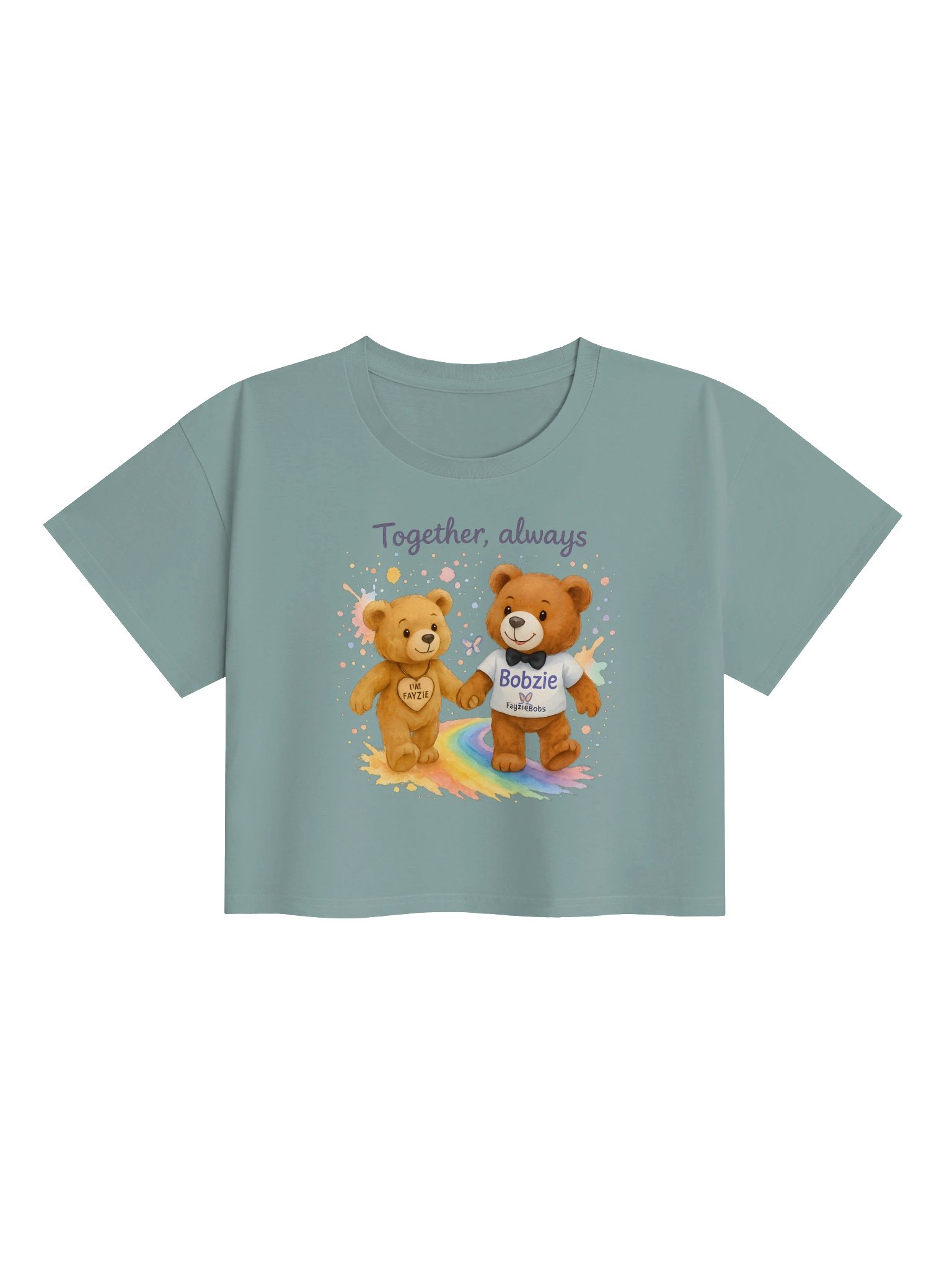 Fayzie & Bobzie Always Together Premium Crop Tee by FayzieBobs product image (5)