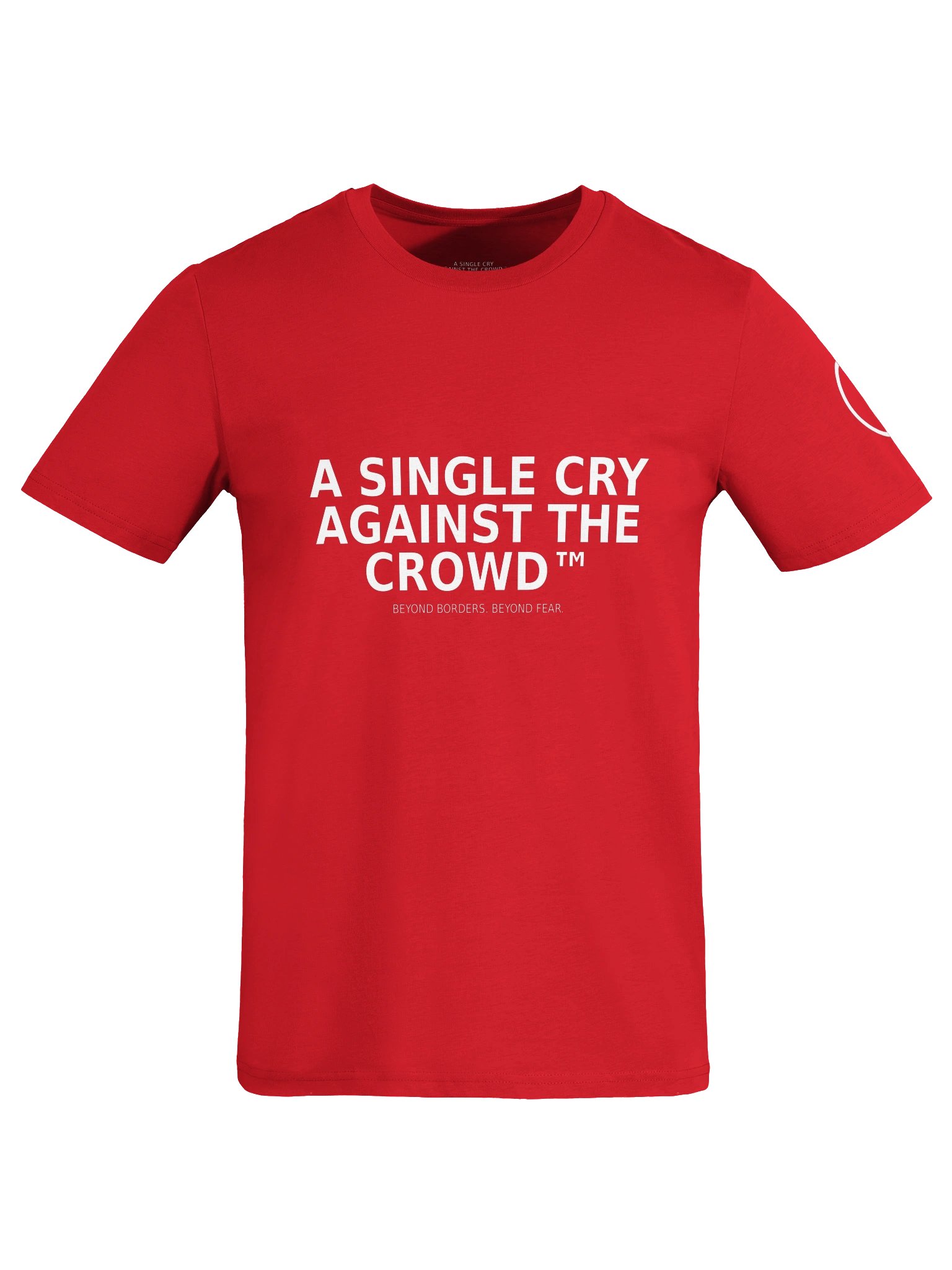 A Single Cry Against the Crowd™ — Signature Organic Red T-Shirt product image (5)