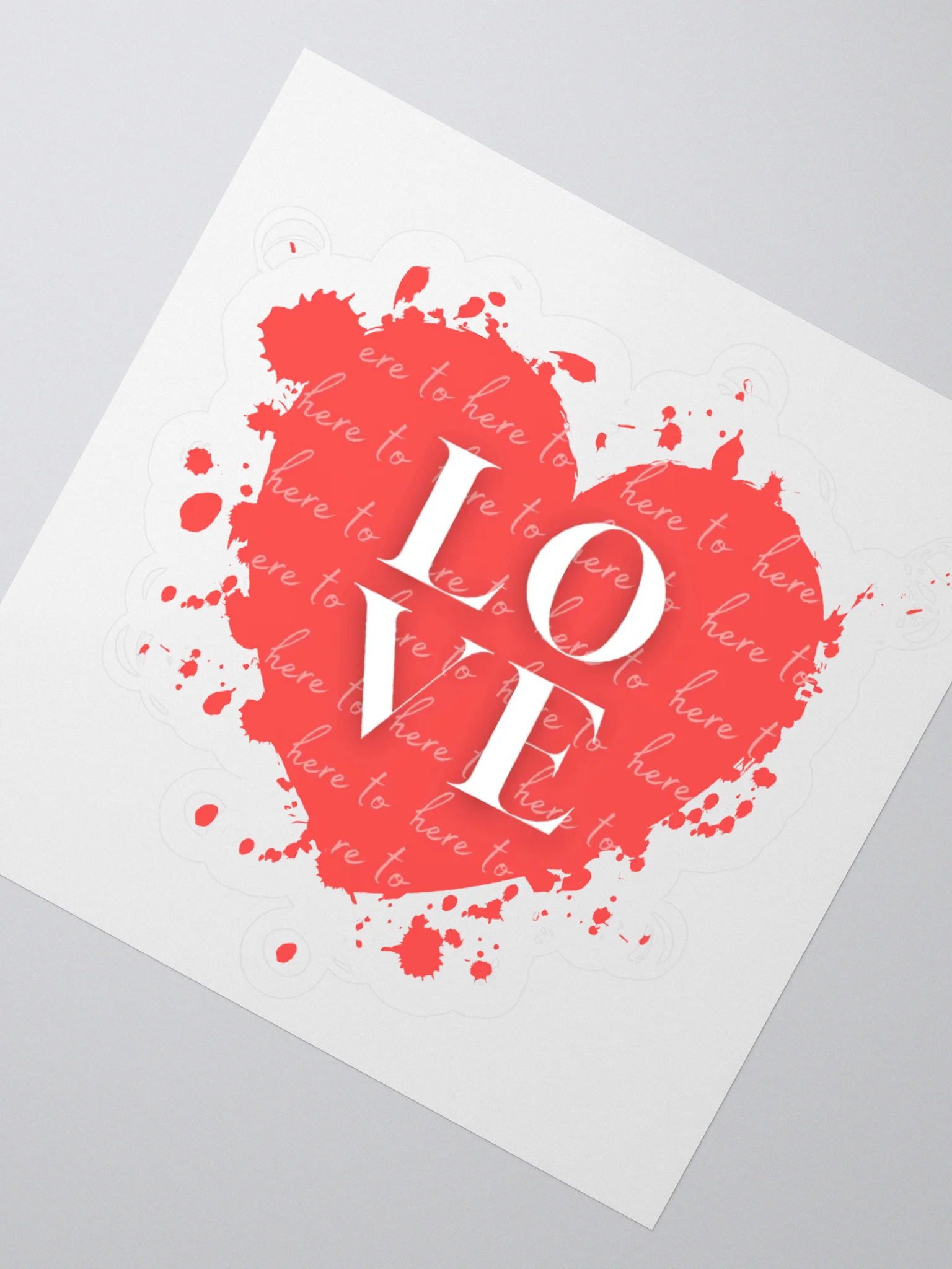 Here to Love Vinyl Sticker product image (2)