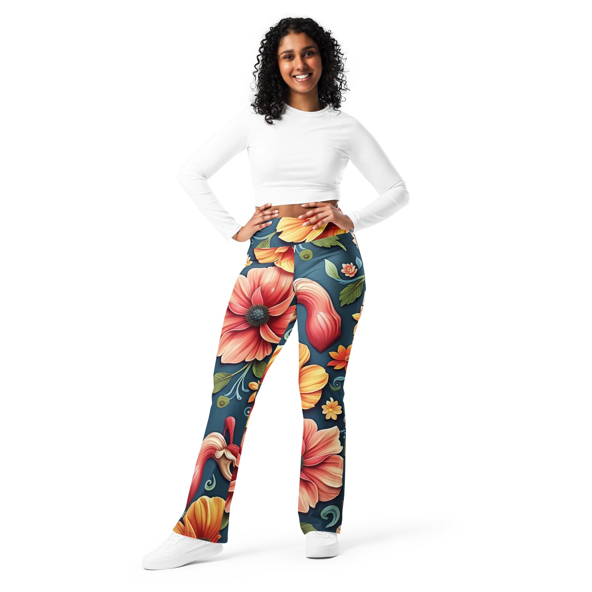 Barry Grady 'Floral Fiesta' Flare Leggings product image (10)